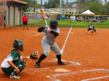 Freshman designated player Lyndsi King went 2-2 with a double and a single. (Photo by Dave Loveton)