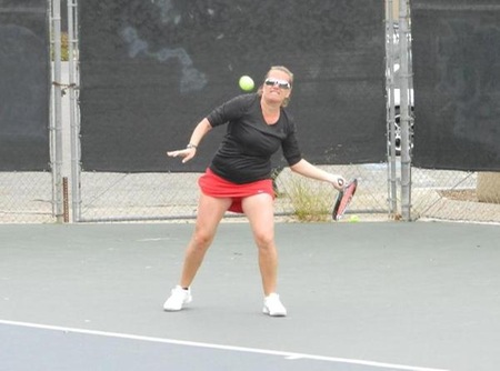 Teresa Downey reached the Round of 32 at the State Individual with a 7-5, 7-5 victory.