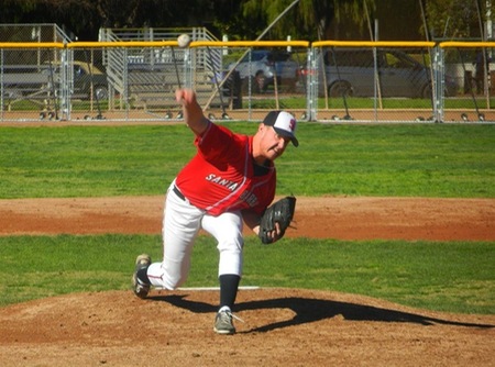 Elliott Reece, a sophomore from Edmonds, Wash., tossed six innings of one-run ball with nine strikeouts. (Photo by Dave Loveton / SBCC Sports Information)